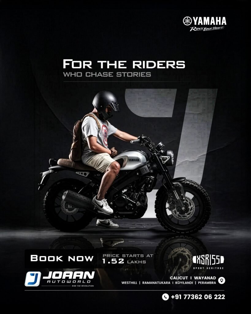 a man sitting on yamaha bike- Digital marketing & Branding agency in Calicut